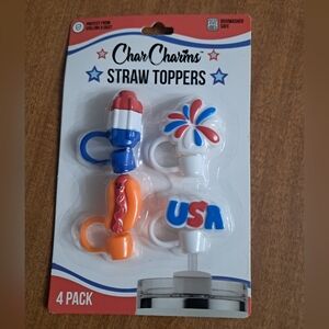 Char Charms Straw Toppers 4 Pack Charms New In Package For Stanley Or Tumblers